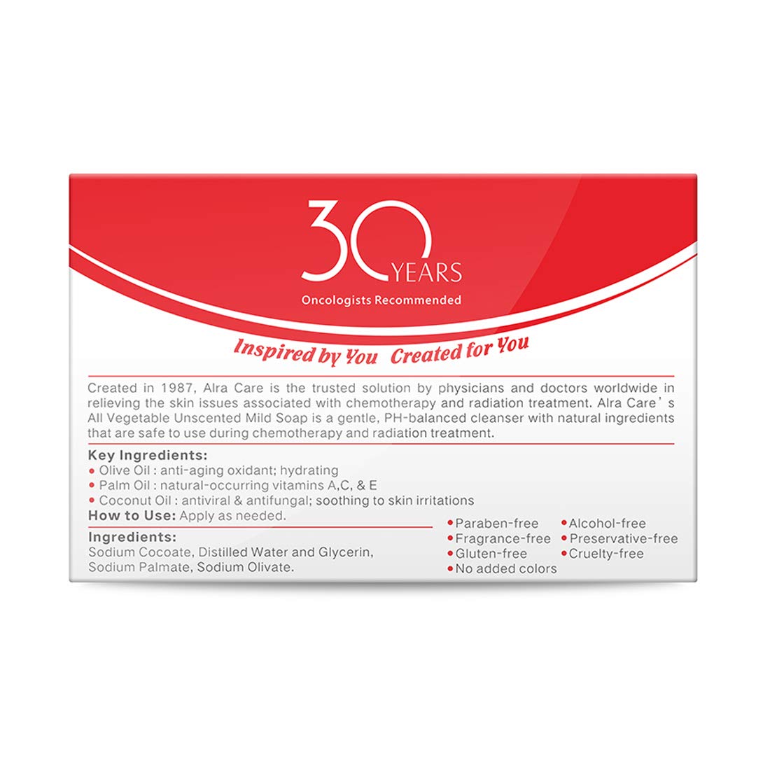 Alra - All Vegetable Unscented Mild Soap - Cleanses Skin During and Post Cancer Chemotherapy and Radiation Treatment - Soothing for Eczema, Psoriasis Beauty & Personal Care Alra