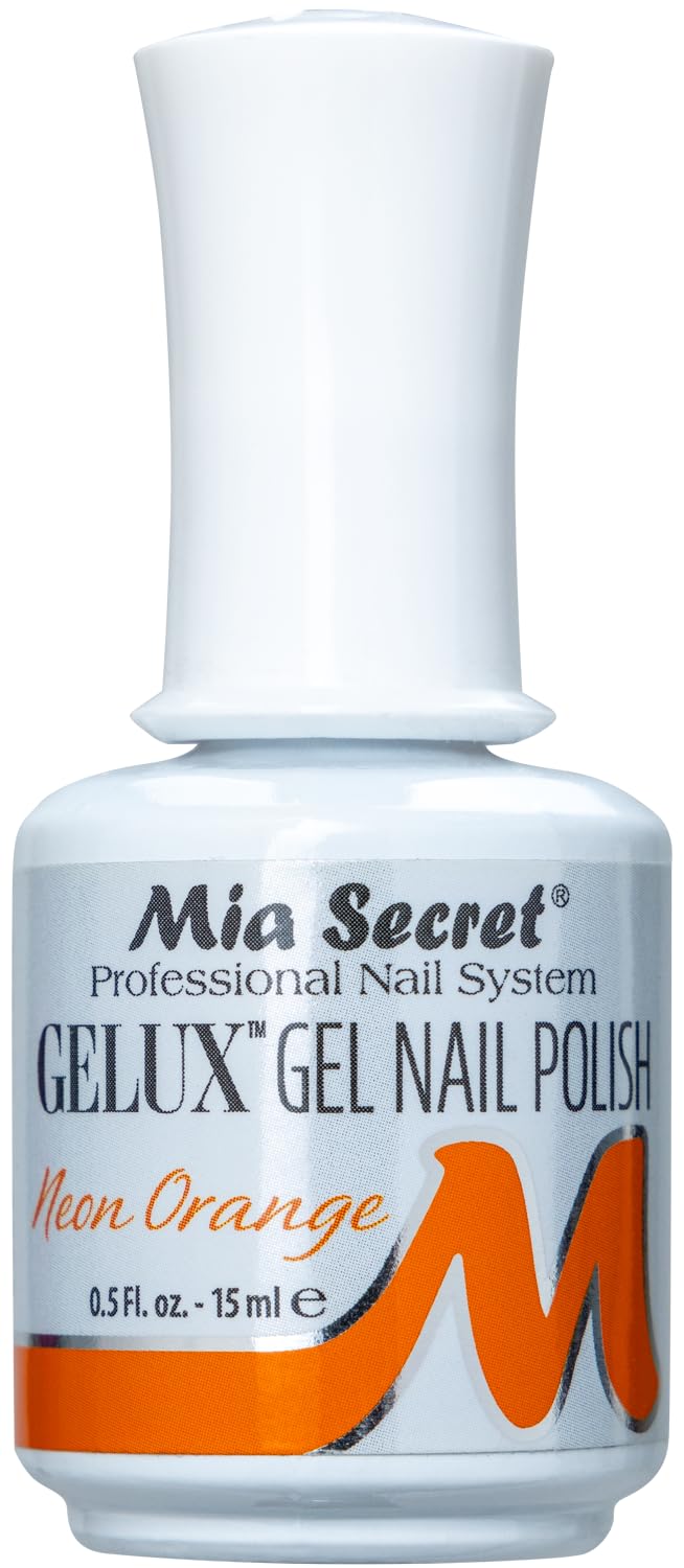 Mia Secret Gelux Nail Polish 0.5 Oz UV GEL-SOAK OFF - NEW Shades 2017 U Pick (NEON ORANGE) Beauty & Personal Care Mia Secret