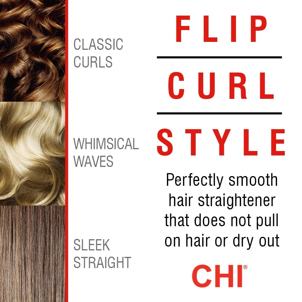 CHI Original 1" Ceramic Hair Straightener Flat Iron for Styling, Advanced Ceramic Technology for Frizz-Free Smooth Shine, Floating Plates for Easy Beauty and Personal Care CHI