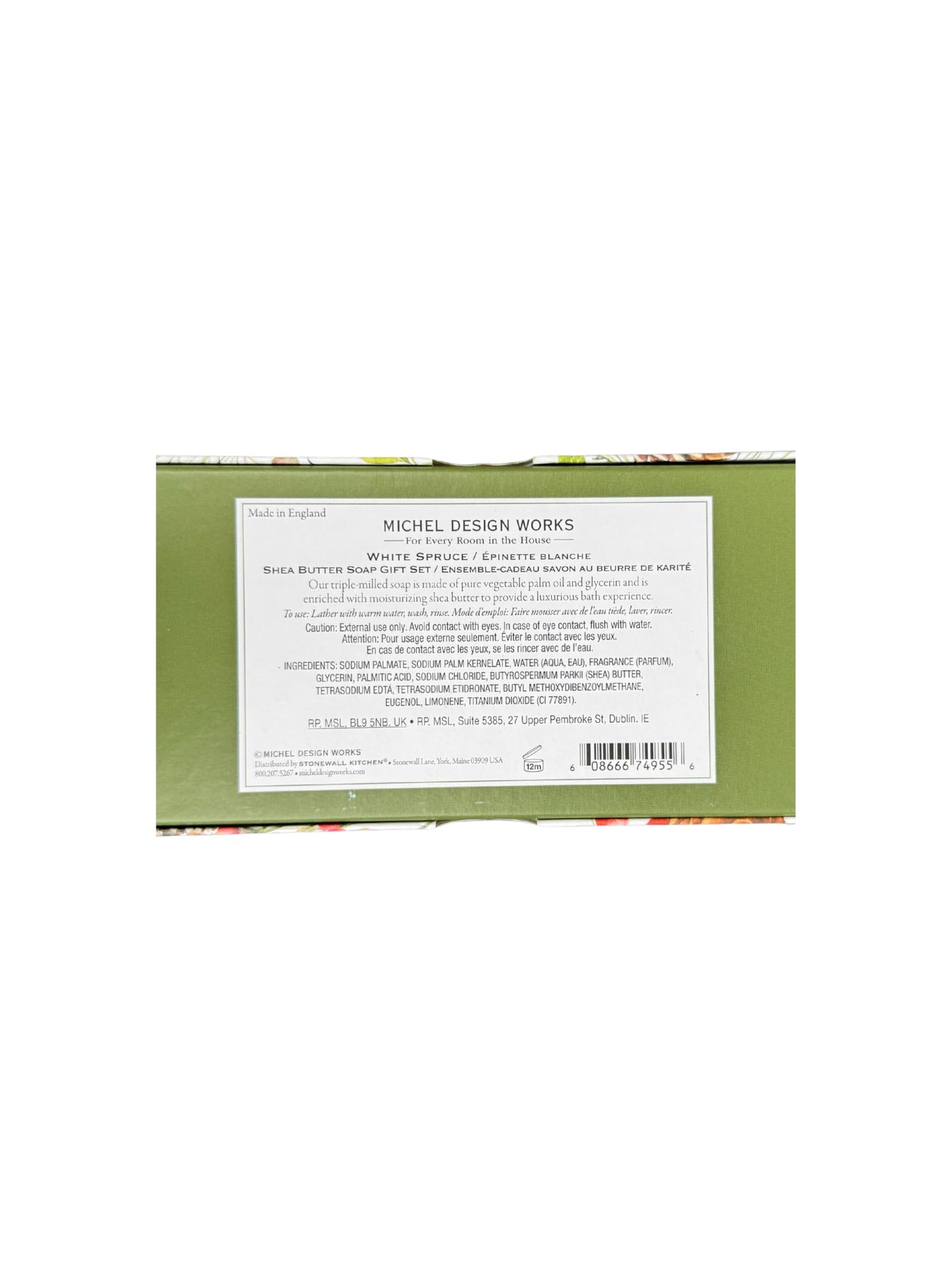 Michel Design Works Triple Shea Butter Soap Gift Set (3 Bars) (White Spruce)