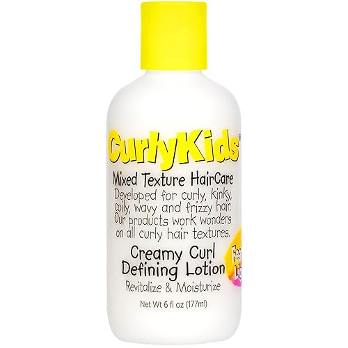 CurlyKids Curl Defining Lotion - Lightweight Creamy Hair Lotion for Frizz-Free, Soft & Defined Curls - Kids Haircare for Curly, Kinky, Coily & Wavy