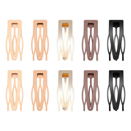 10 Pcs Double Grip Hair Clips, Sightor Metal Snap Hair Clips Hair Barrettes for Women Hair Making Salon Supplies Hair Accessories (Black, Brown Beauty and Personal Care Sightor Default Title