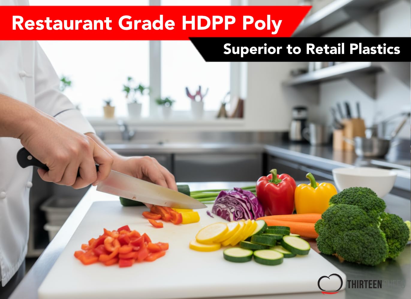 Commercial Grade Plastic Cutting Board 18 x 12 x 1/2 Thick High Density White Poly, NSF Certified and Dishwasher Safe for Food Service