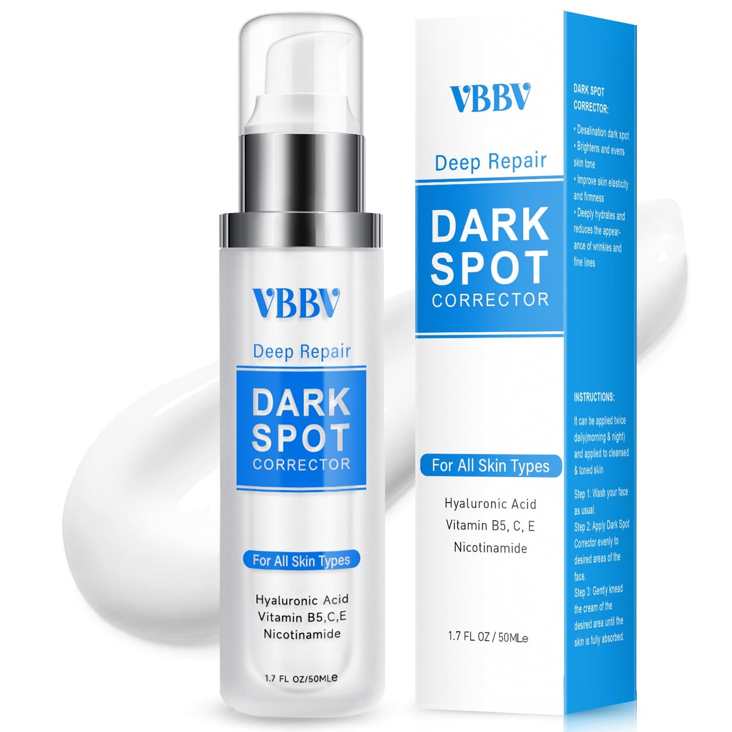 VBBV Dark Spot Remover for Face and Body, Dark Spot Corrector, Sun Spot Freckles Hyperpigmentation Treatment, Advanced Dark Spot Remover Cream