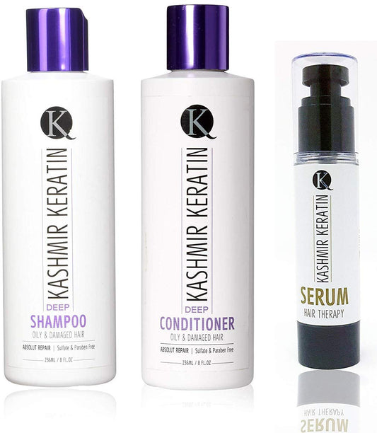 Hair Care 3pc Set (8oz Deep Shampoo, 8oz Deep Conditioner and 1.69 oz Serum)