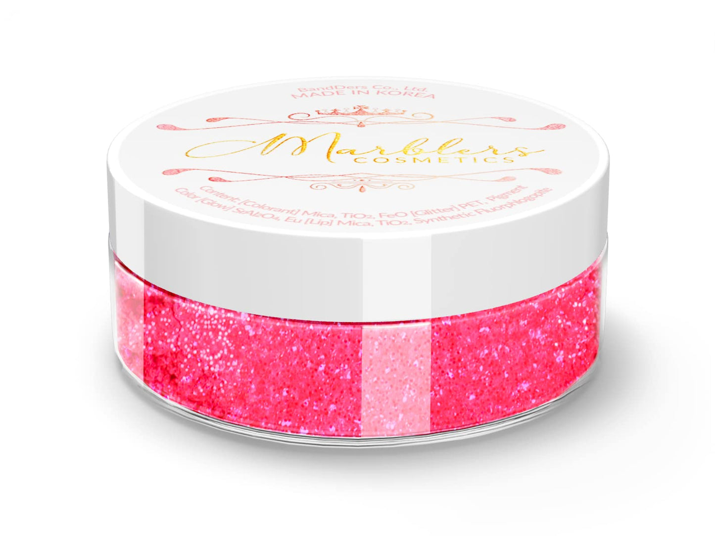MARBLERS Glitter Mica Powder [Pink Me] 0.14oz (4g) | Glitter Mica | Highly Pigmented | Non-Toxic, Vegan, Cruelty-Free | Eyeshadow, Body Butter, Nail
