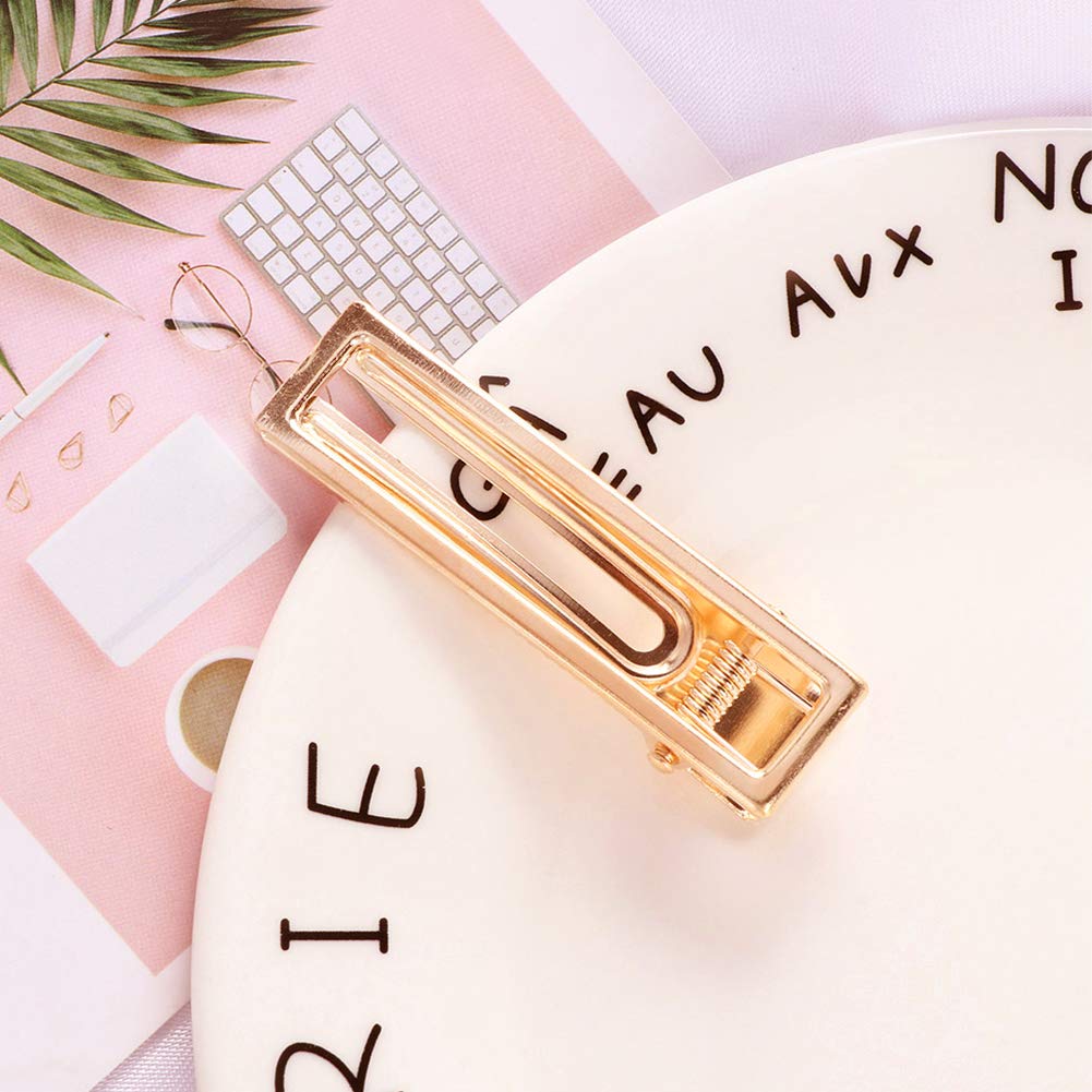 Gukasxi 30pcs Alligator Hair Clips Barrettes Metal Hollow Hair Clip for Silicone Mold Making Pearl Acrylic Resin Hair Pin Hairbow Hairpins Accessories