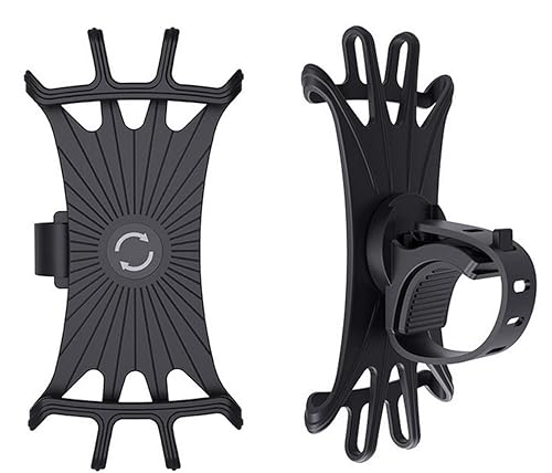 360°Rotation Cycling Bike Bicycle Phone Mount Holder Silicone Handlebar Case for Samsung Galaxy A15 5G A25 A35 A54 A13 A23 A12 A53 S24 Ultra, S23…