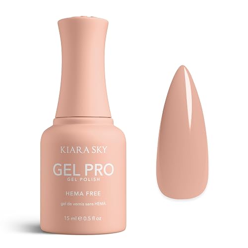 KIARA SKY Gel Pro HEMA-Free Gel Nail Polish | Full Coverage, 28+ Day Wear, Self-Leveling, UV/LED Soak-Off, 0.5 fl oz | Shell Yea! #014 Beauty & Personal Care KIARA SKY