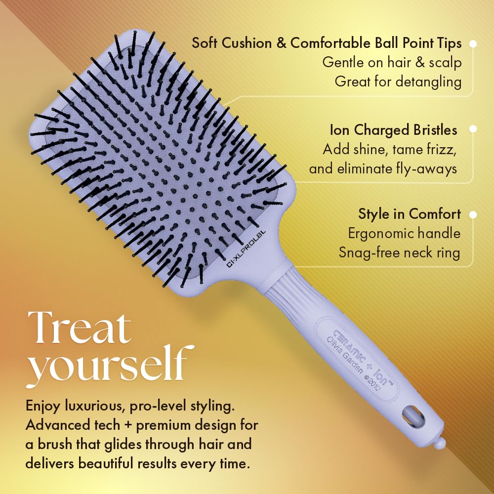 Olivia Garden Ceramic + Ion XL Pro Hair Brush, Blossom limited edition