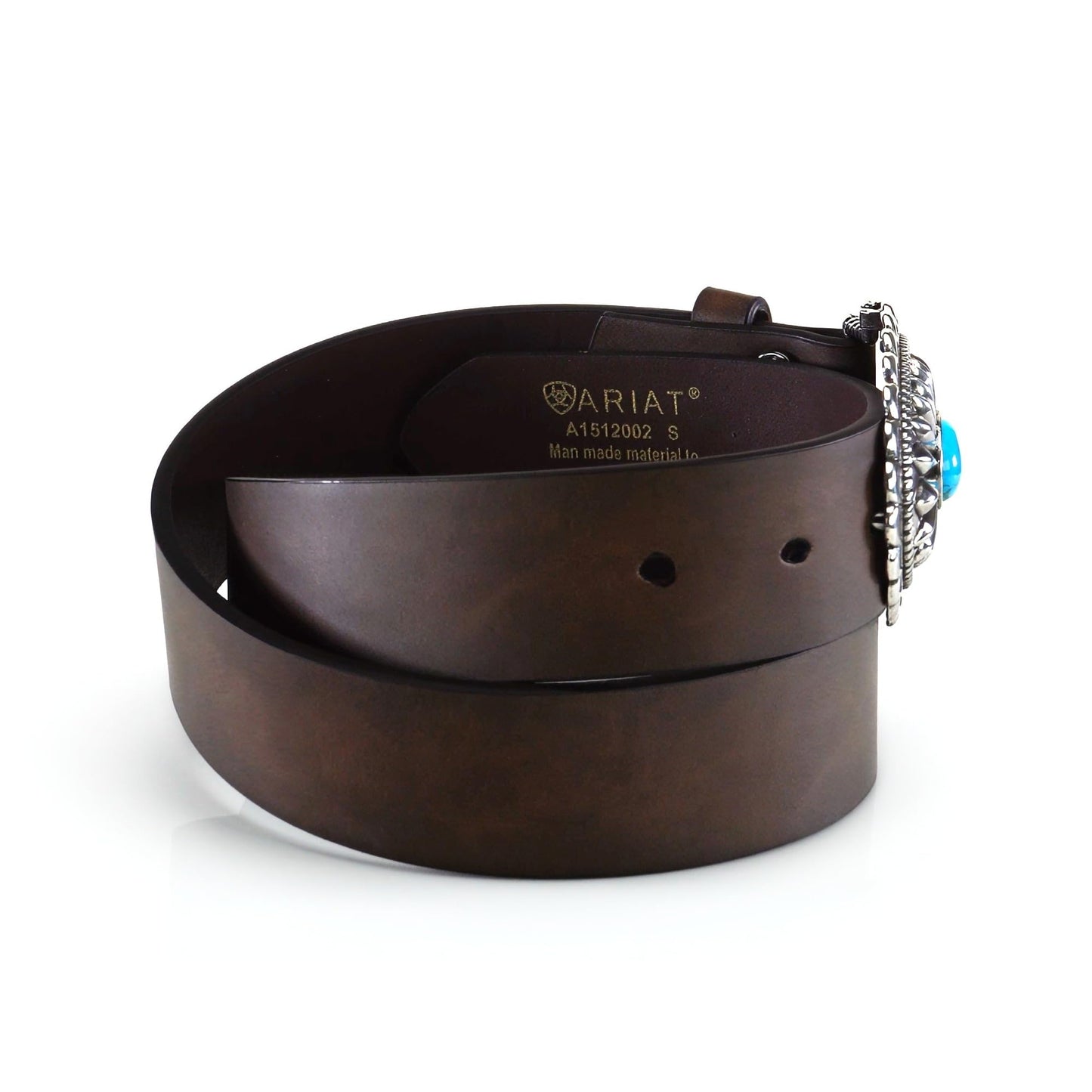 ARIAT Women's Basic Strap Turquoise Belt, Brown, Large