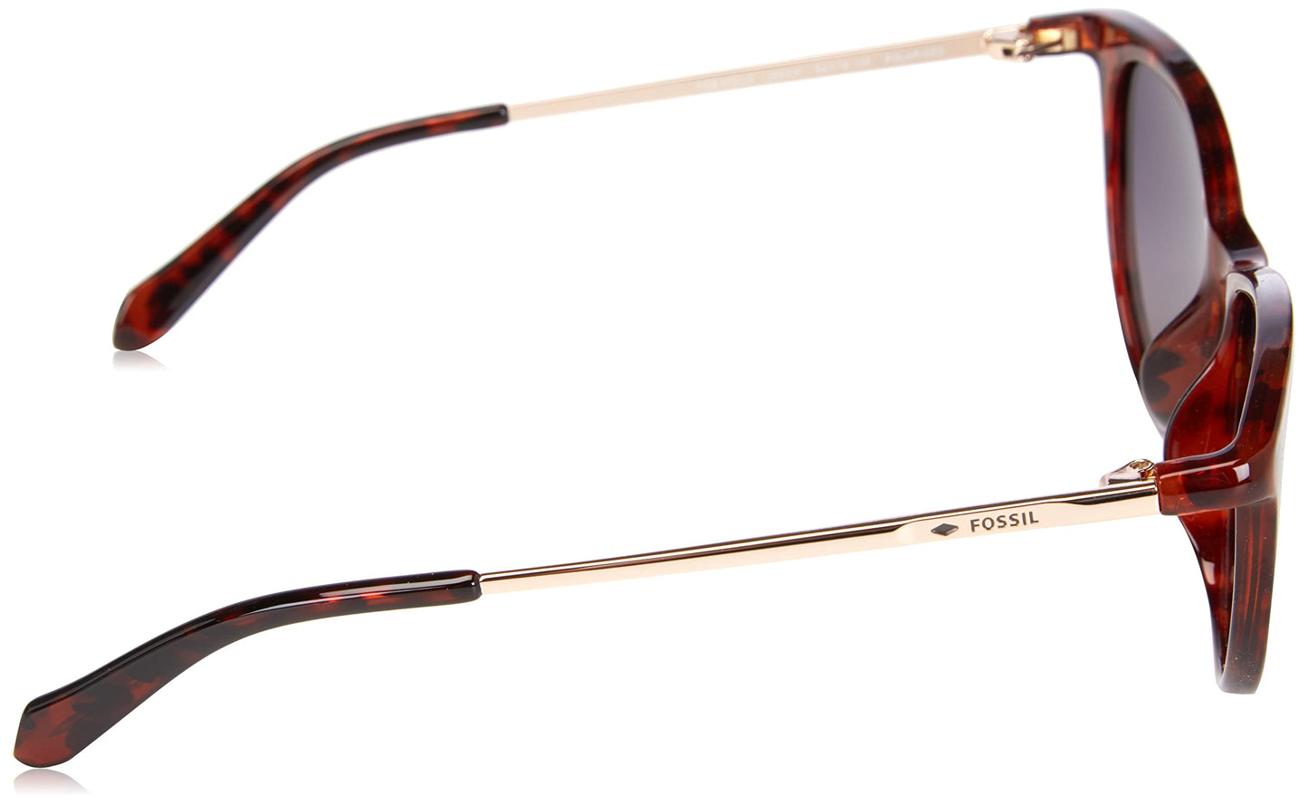 Fossil Women's Female Sunglasses Style FOS 3127/S Cat Eye, Havana/Polarized Violet Gradient, 54mm, 18mm