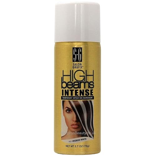 High Ridge High Beams Intense Spray-On Hair Color -Wicked White - 2.7 Oz - Add Temporary Color Highlight to Your Hair Instantly - Great for Streaking