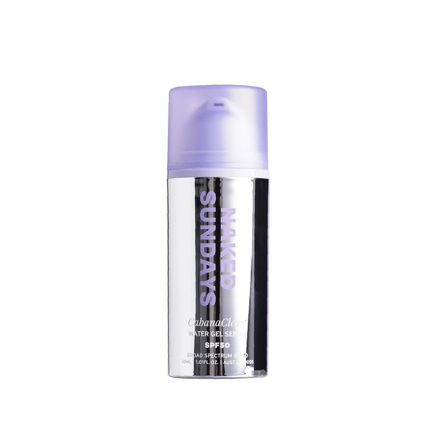 Naked Sundays CabanaClear Facial Suncreen Serum - SPF 50 Invisible Water Gel for Sensitive Skin, Lightweight, Fragrance-Free, Daily Face Sunscreen