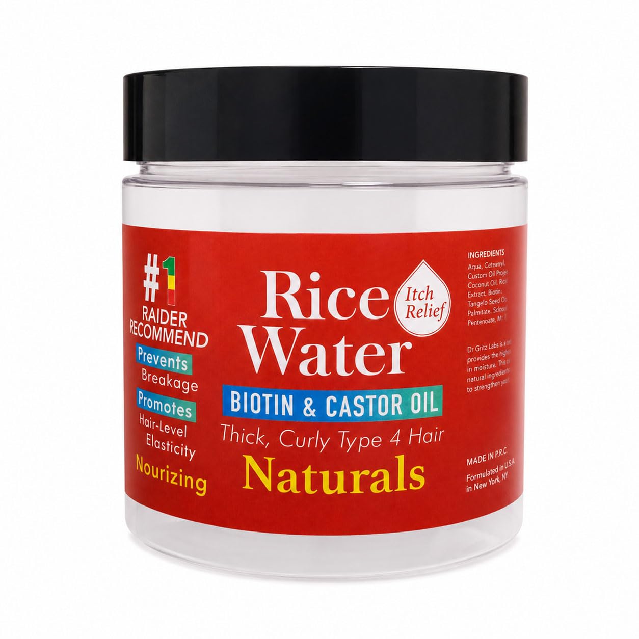 Dr Girls Super Grow Loc & Twists Braiding Conditioning Gel with Biotin & Castor Oil - Extra Mega Hold, 17.6 oz (Batana Oil)