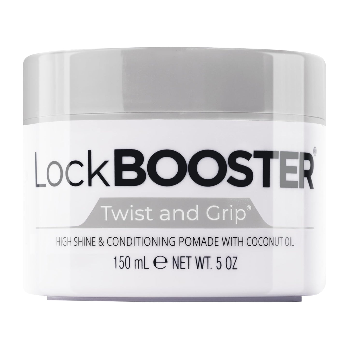 Style Factor Lock BOOSTER Twist & Grip Braid Gel (5 Oz.) with Coconut Oil - Strong Hold, Flake-Free, Frizz-Free Hair Braiding Gel for Defined
