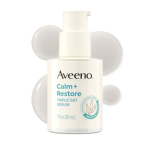 Aveeno Calm + Restore Triple Oat Hydrating Face Serum for Sensitive Skin, Gentle Lightweight Hydrating Serum for Face Instantly Smooths Skin