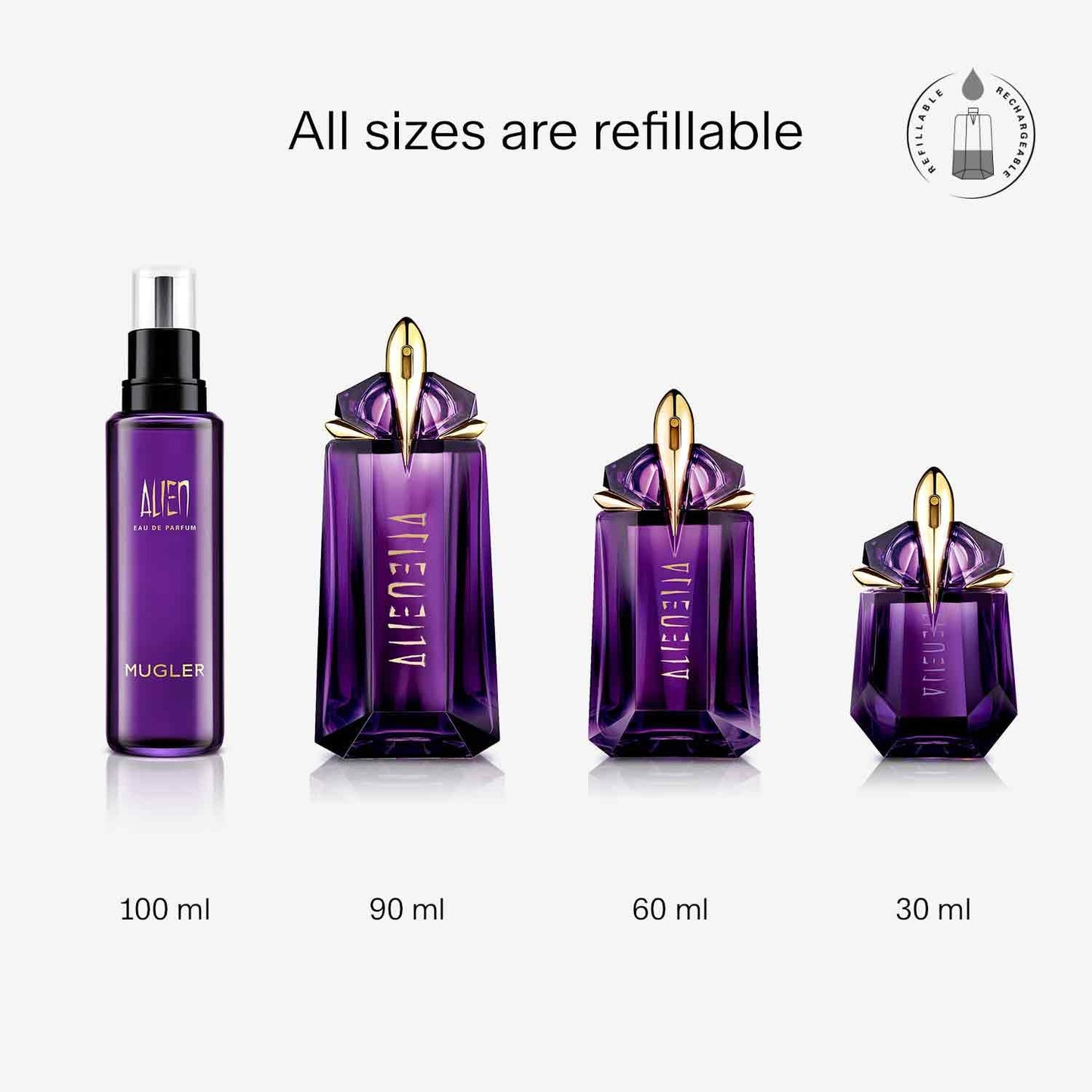 Thierry Mugler Alien 2 oz Eau De Parfum Refillable Spray For Women