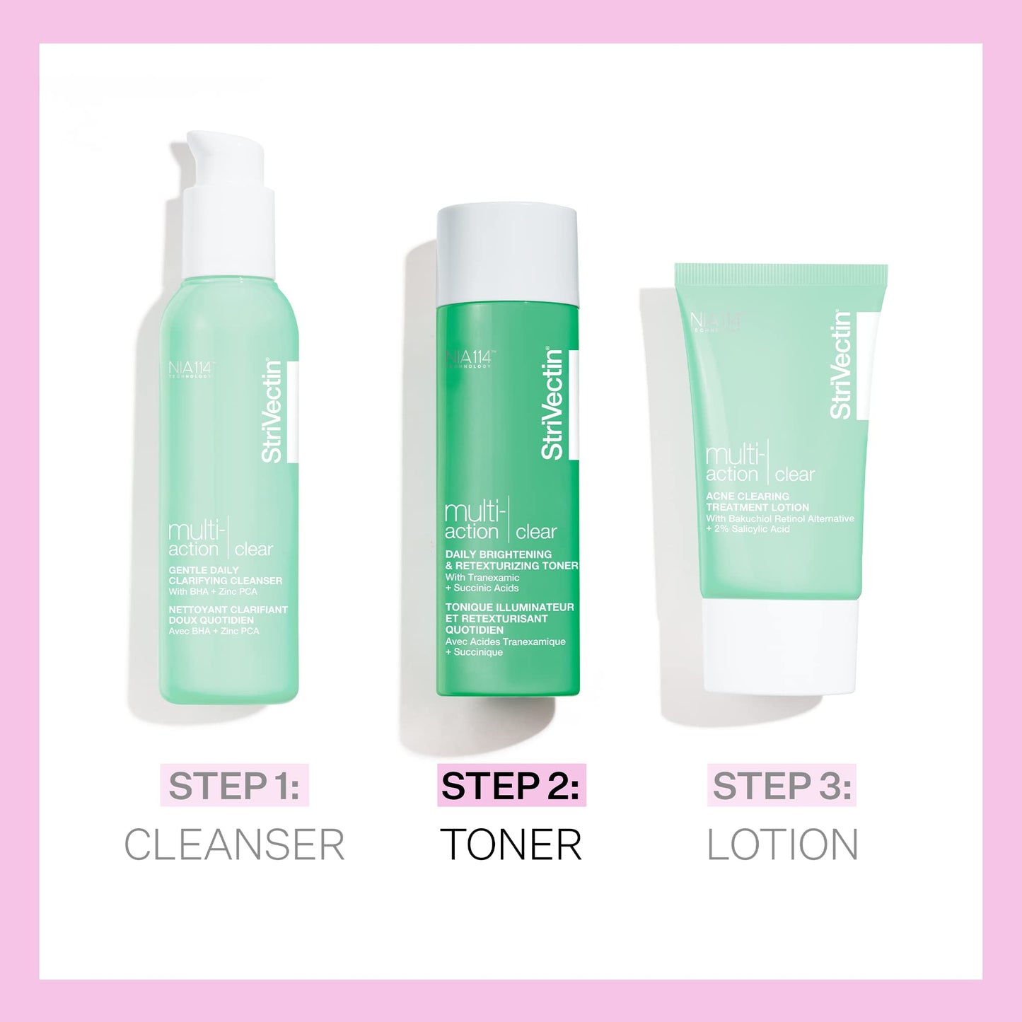 StriVectin Multi Action Clear Daily Brightening & Retexturing Toner for Acne and Blemish Prone Skin for Clearer, Smooth and Brighter Skin, Less
