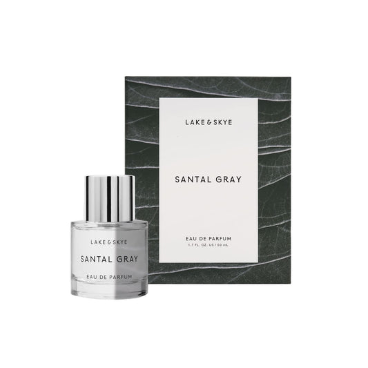 Lake & Skye Santal Gray Eau de Parfum, Long Lasting Fragrance, 1.7 fl oz (50 ml) - Santal, Cardamom, Sandalwood, Earthy, Musk, Vegan, Paraben-Free