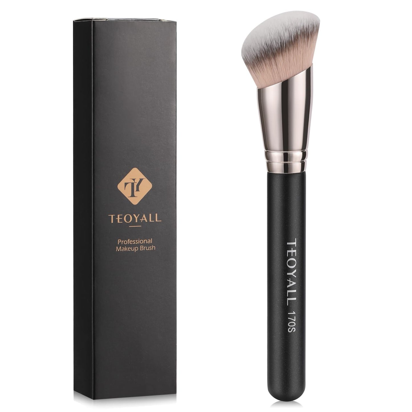 TEOYALL Flat Top Concealer Blush Brush, Synthetic Kabuki Brush for Blending Setting Buffing with Liquid, Cream and Powder Cosmetic (Flat Top Brush) Beauty and Personal Care TEOYALL Default Title