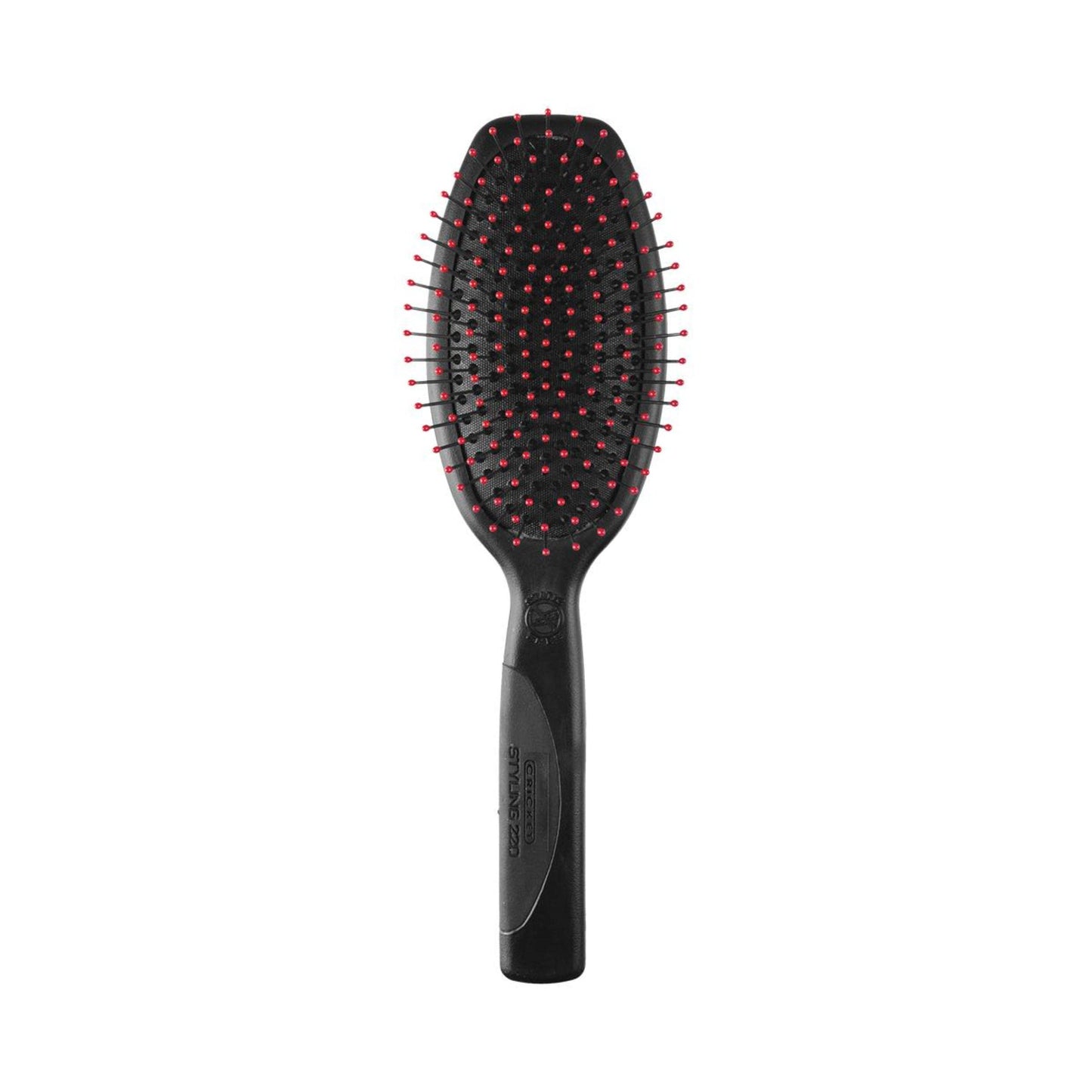 Cricket Static Free Cushion Styling 220 Hair Brush - Smoothing, Detangling, and Frizz-Free Styling - Anti-Static Metal Bristles for Thick, Curly,