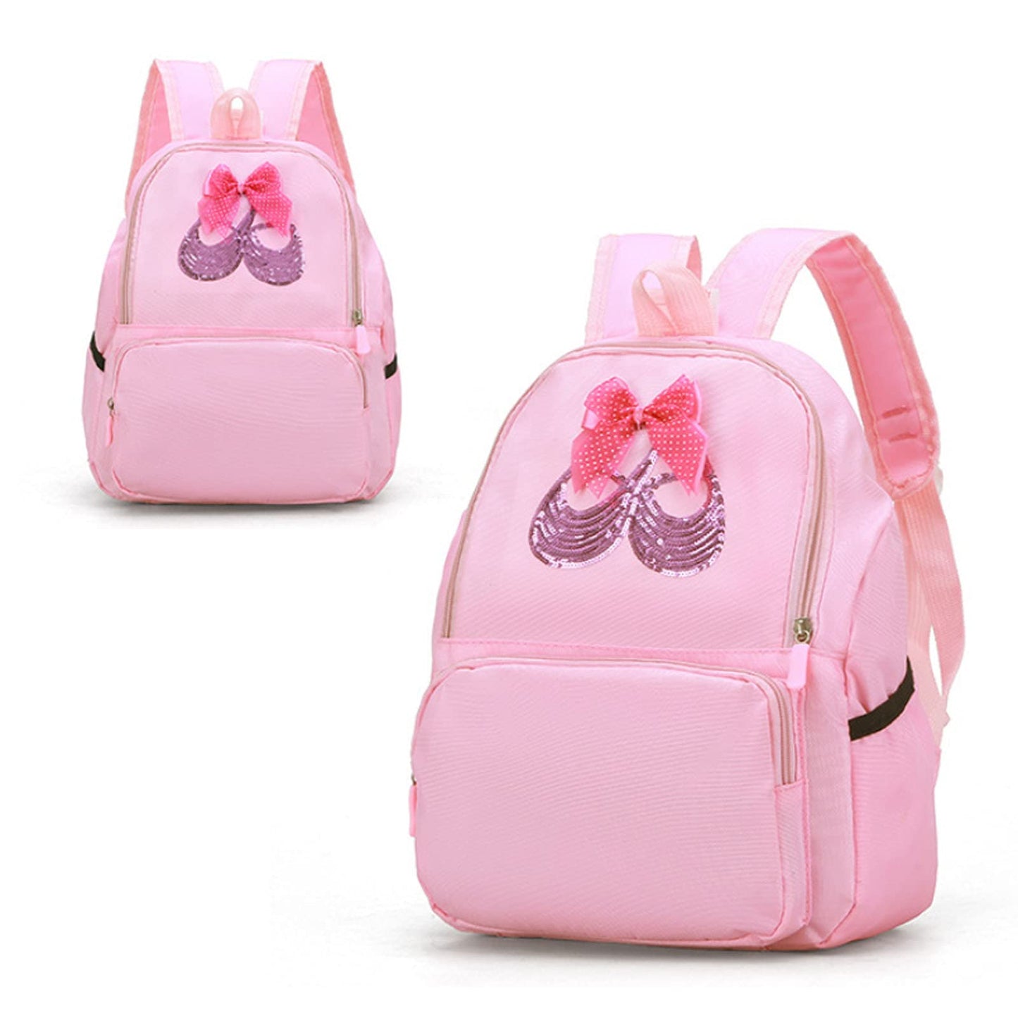 Yitengteng Ballet Dance Backpack for Little Girls Ballerina Bag - Toddler Pint-Sized Gymnastics & Yoga Dance Bag, Storage & Organized Petra Pink
