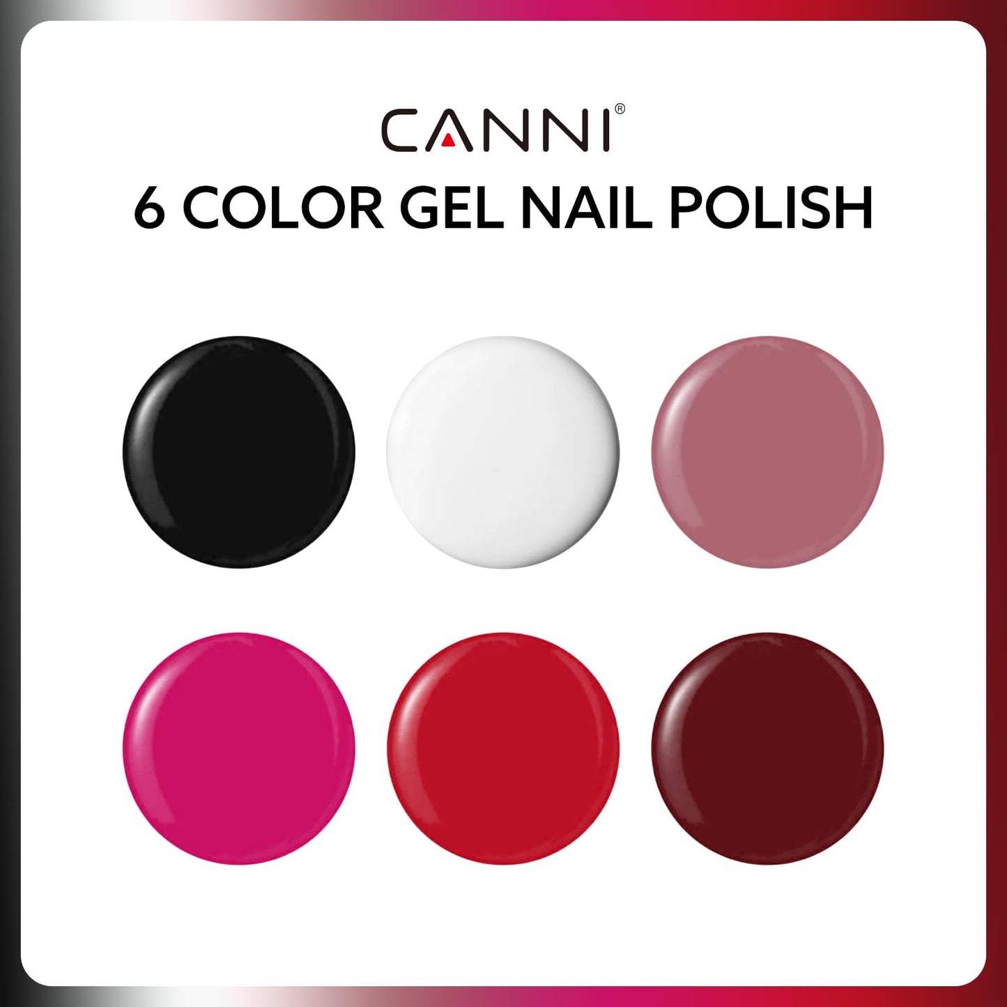 CANNI 9ml Hema-Free Gel Nail Polish Set- 6Pcs White Blue Orange Yellow Colors Gel Polish Kit, Soak Off LED Nail Gel Manicure Kit DIY at Home Salon Beauty and Personal Care CANNI