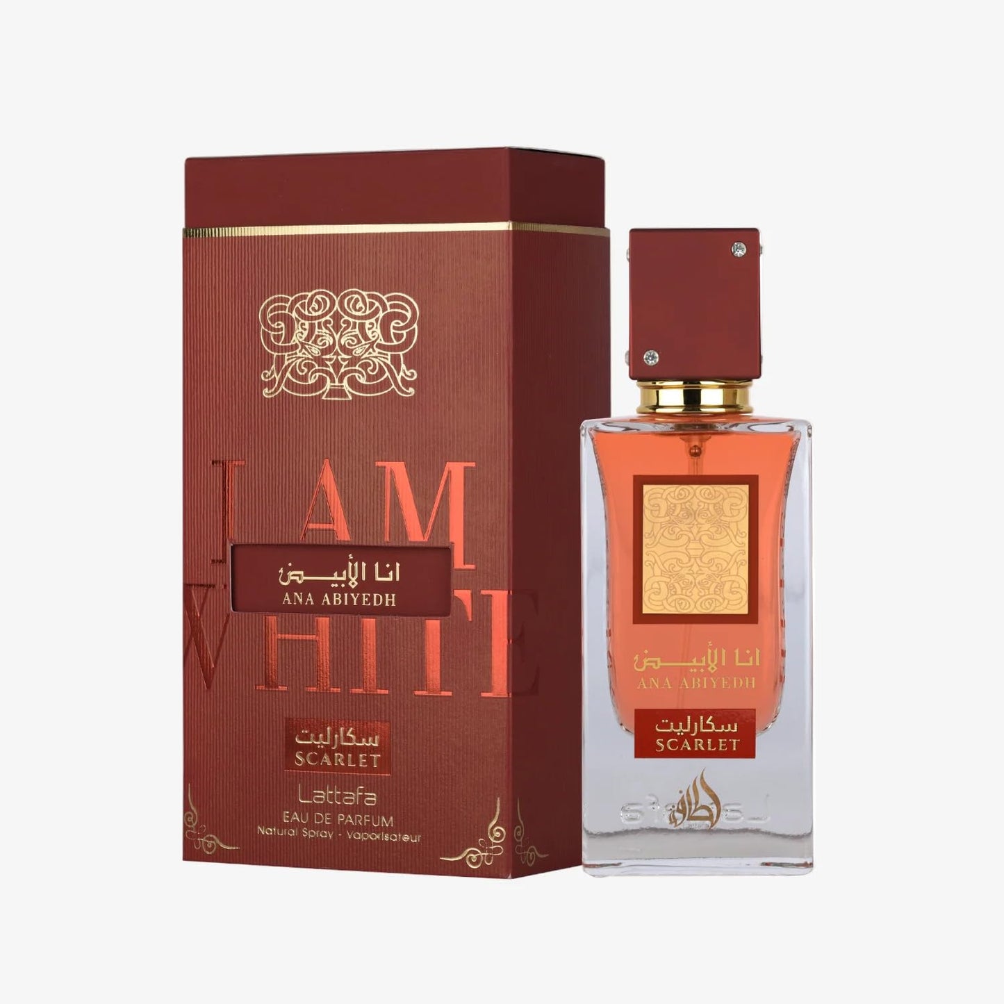 Lattafa Ana Abiyedh Scarlet - Fruity, Floral, Spicy, Sweet - Eau de Parfum Spray Long-Lasting Fragrance for Unisex, 2.0 Ounce / 60 ml Beauty and Personal Care Lattafa