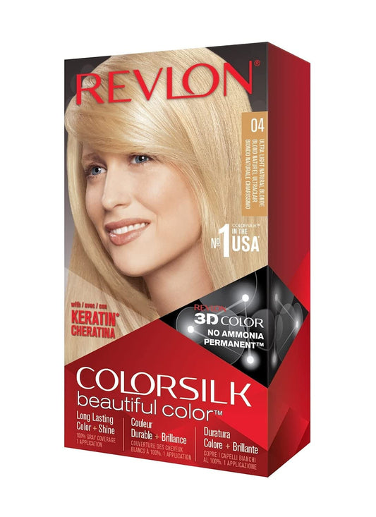 Revlon ColorSilk Beautiful Permanent Color, [04] Ultra Light Natural Blonde 1 ea