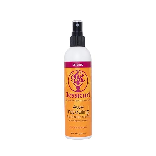 Jessicurl, Awe Inspiraling Spray, Island Fantasy, 8 Fl oz. Moisturizing Midday Curl Refresher Spray for Curly Hair, Curl Defining