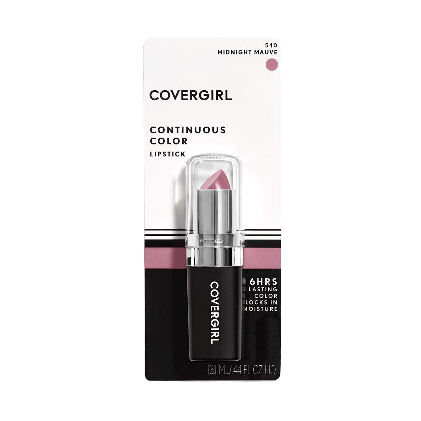 COVERGIRL Continuous Color Lipstick, 540 Midnight Mauve, 0.13 Oz (Packaging May Vary)