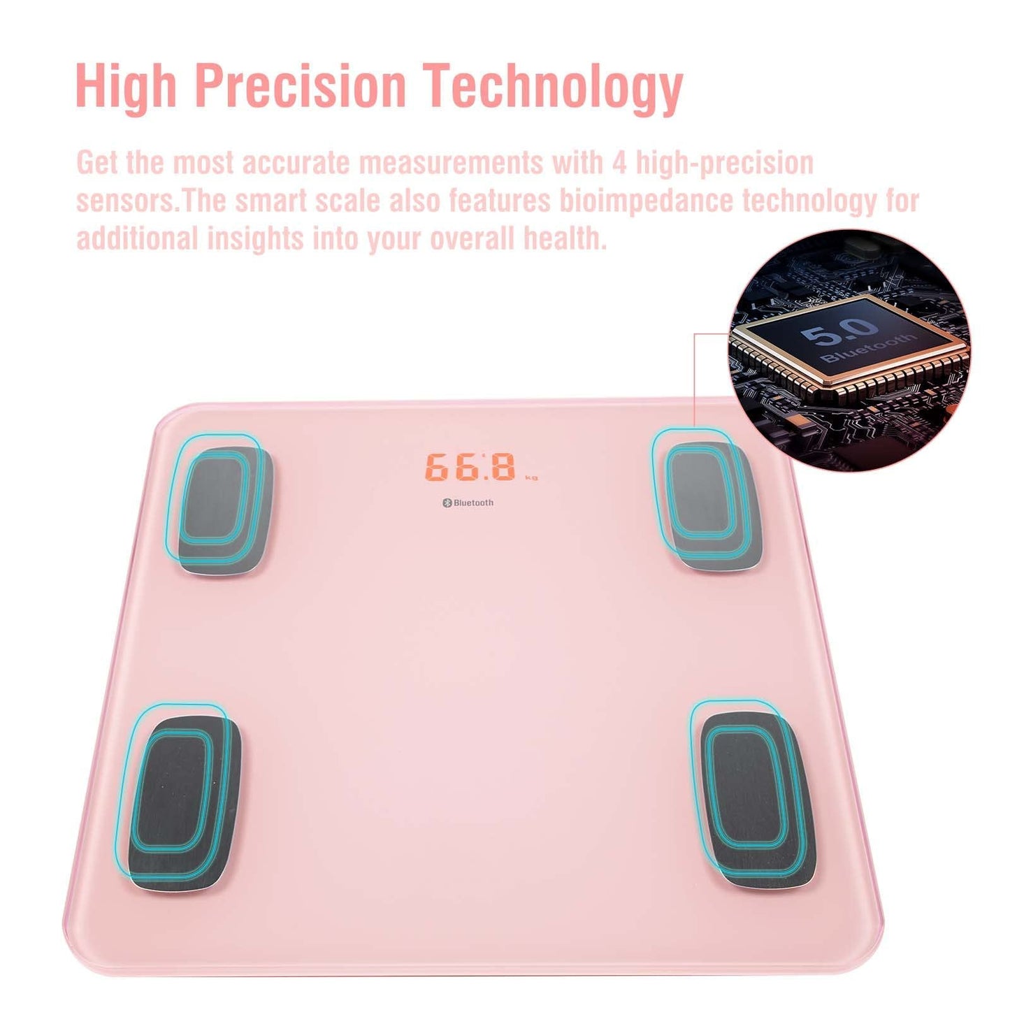 Uten Smart Scale for Body Weight, Digital Bathroom Weighing Wireless Scales with Body Fat and Water Weight for People, Bluetooth BMI Electronic Body…