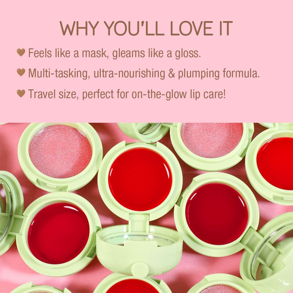 Pixi Beauty LipMask | Tinted Hydrating and Moisturizing Lip Balm Jelly |Lip Gloss Infused with Camellia, Jojoba and Pomegranate | Caliente |0.3 fl.oz