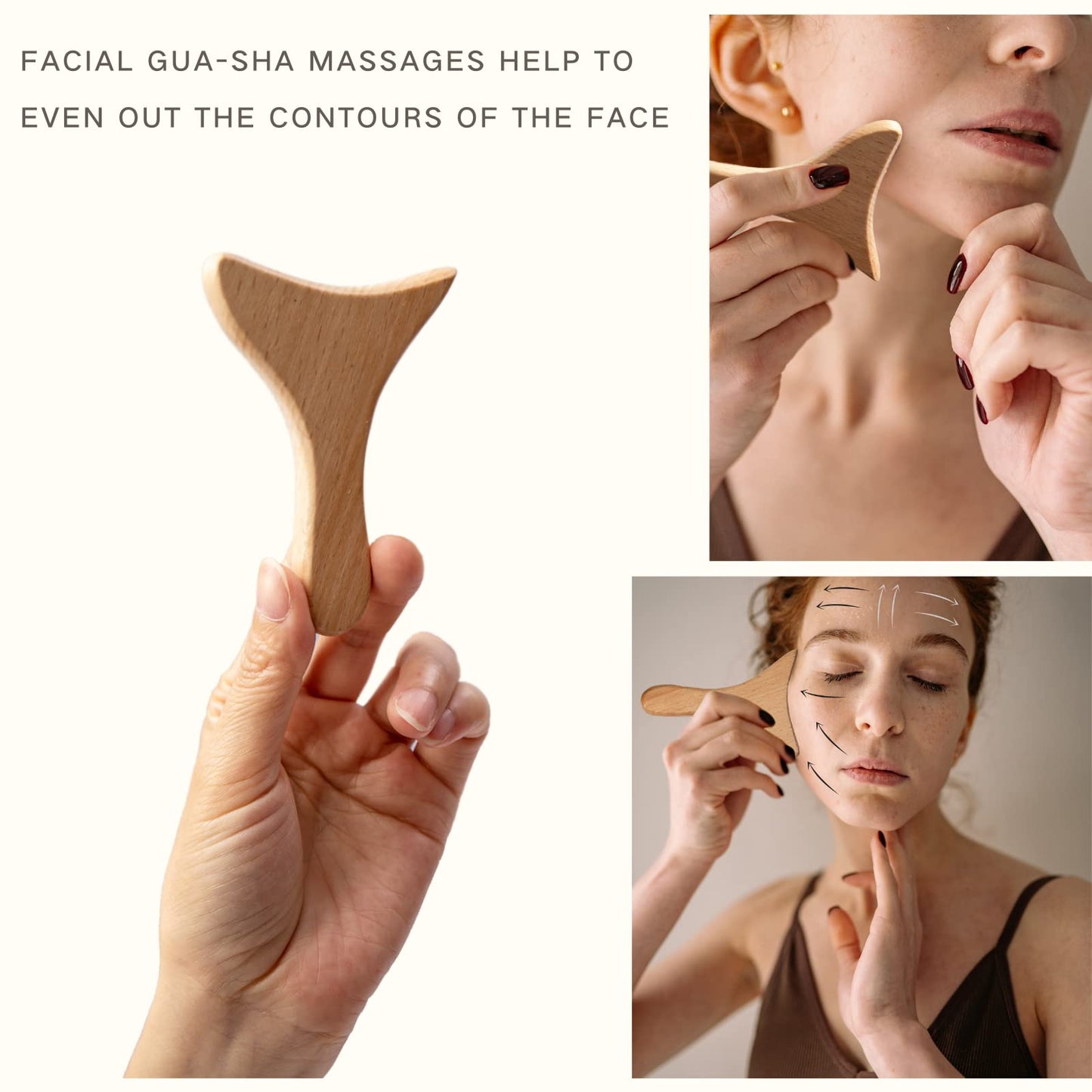 Allshow Wood Facial Therapy Kit, 7 Pcs Maderoterapia Facial Kit, Face Wood Therapy Set, Wooden Face Sculpting Set- Aging Wrinkles, Puffiness Facial
