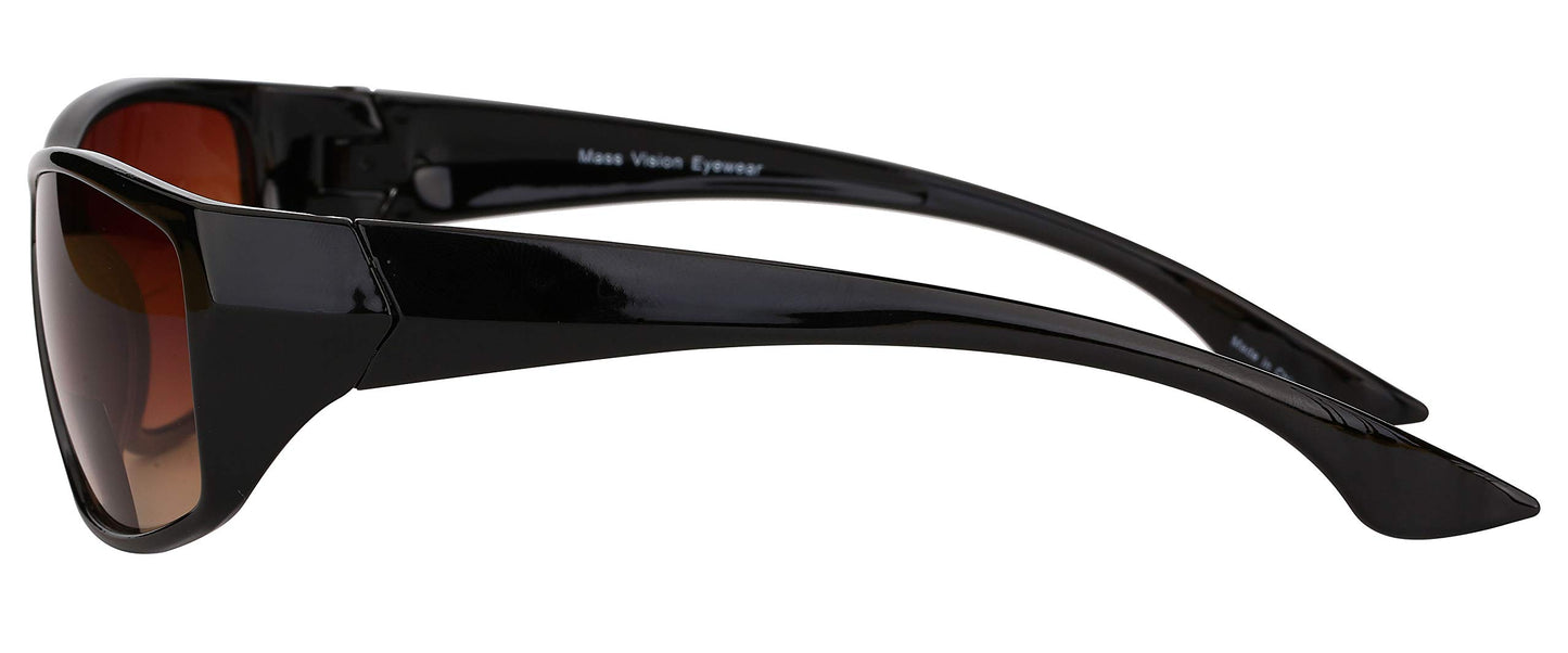 Mass Vision 2 Pair of Unisex High Density (HD) Bifocal Driving Sunglasses (Black, 2.0)