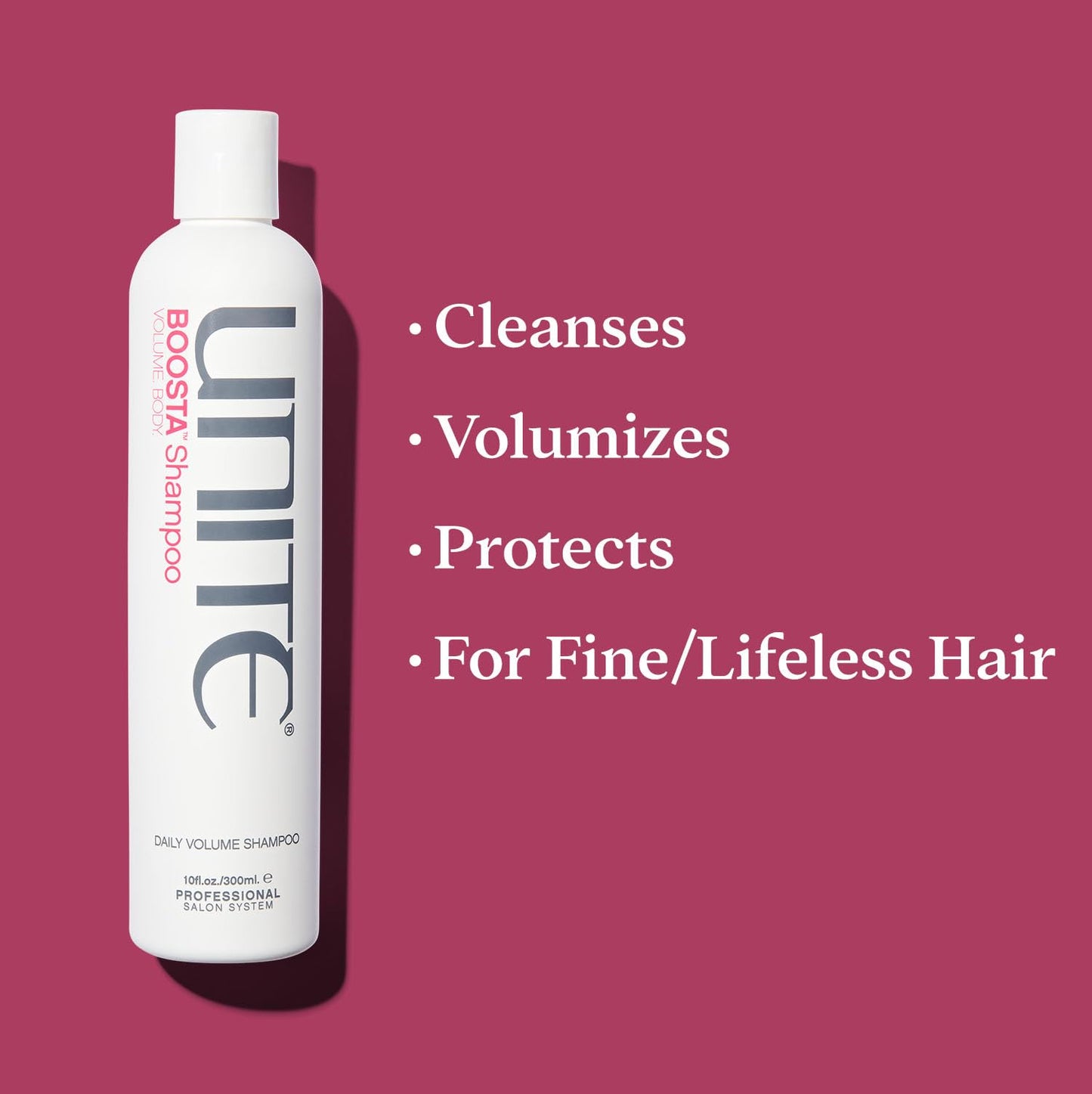 UNITE Hair - BOOSTA Shampoo - Volumizing, Sulfate-Free Shampoo for Fine, Limp Hair - Adds Volume, Body & Shine, Safe for Extensions, Vegan