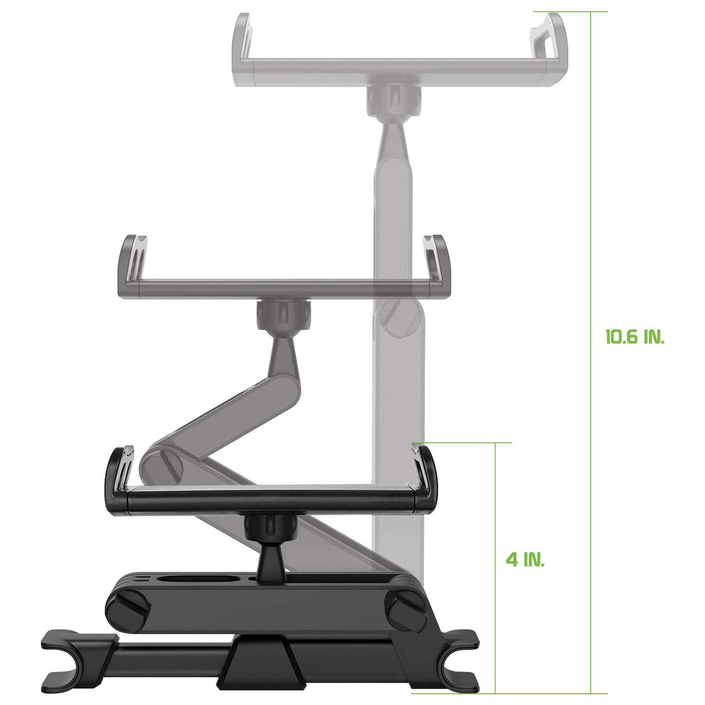 Cellet Dual Adjustable Phone Holder & Tablet Mount for Car Back Seat Headrest Compatible with Apple iPad, Air, Pro, Mini, iPhones, Samsung Galaxy…