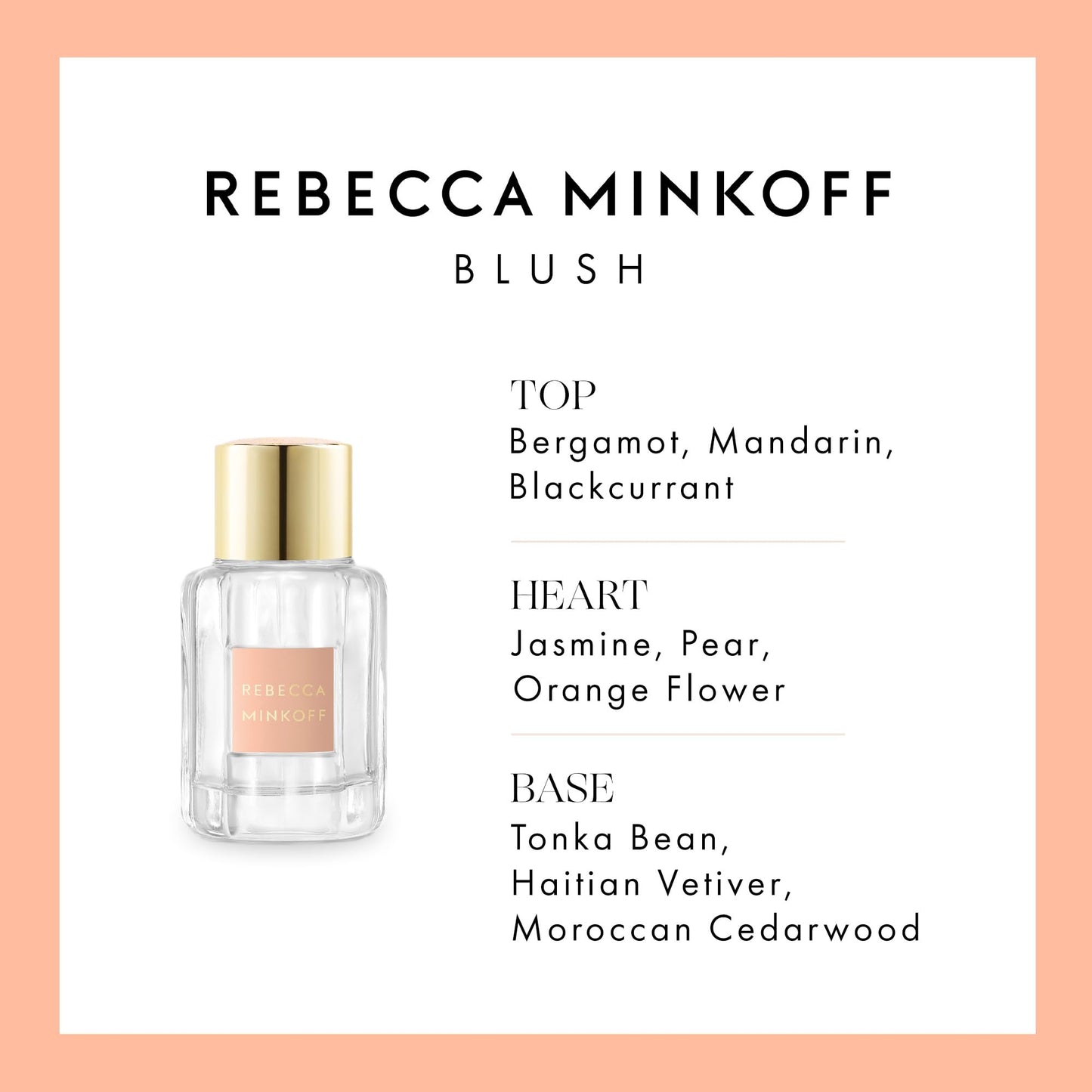 Rebecca Minkoff Blush - Bright, Feminine Eau de Parfum Fragrance for Women - Notes of Bergamot, Jasmine, and Vetiver - Long Lasting Perfume - 3.4 oz