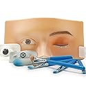 GETPUCHRA Makeup Practice face Eye Makeup Silicone Makeup Practice Board Realistic Face Model Makeup Practice Mask,With Replaceable Eyes (Eye makeup