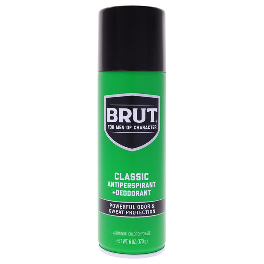 BRUT Classic Antiperspirant and Deodorant Spray - Scented Aerosol Deodorant for Men - Powerful Odor and Sweat Protection - Paraben Free - 6 oz Beauty and Personal Care Brut