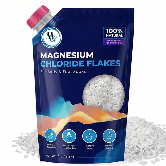 Dead Sea Magnesium Flakes Bath & Foot Soak, Unscented - 5 lb Beauty and Personal Care MARCO ESRA