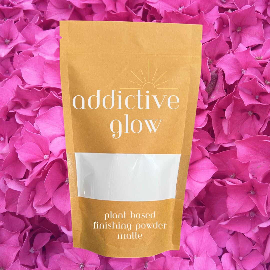Addictive Glow Post Spray Tan Setting Powder - Translucent Plant Based Finishing Powder - Eliminates Sticky Feeling after Sunless Tanning - Matte