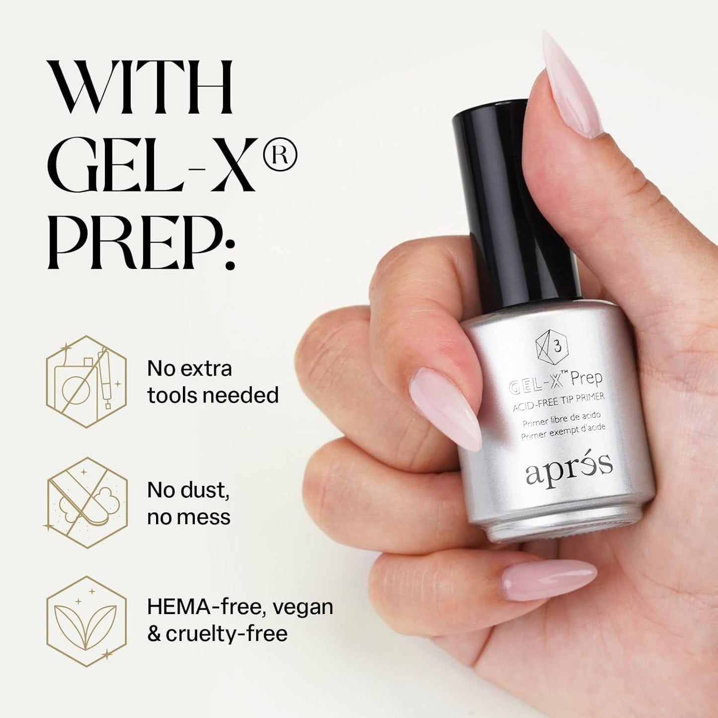 APRÉS Gel-X Prep Acid-Free Tip Primer 15 ml, Nail Tip Etching Prep for Improved Adhesion Beauty & Personal Care APRÉS