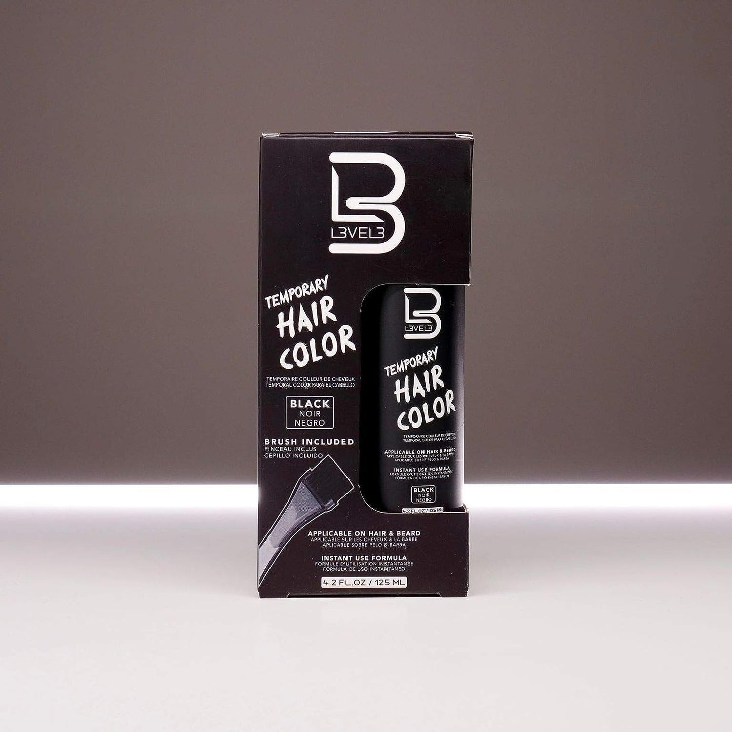 Level 3 Temporary Beard Color - for Black Hair Beards - Full Beard in Minutes - Easy to Apply and No Mixing Required L3 (4.2 Oz, 3)