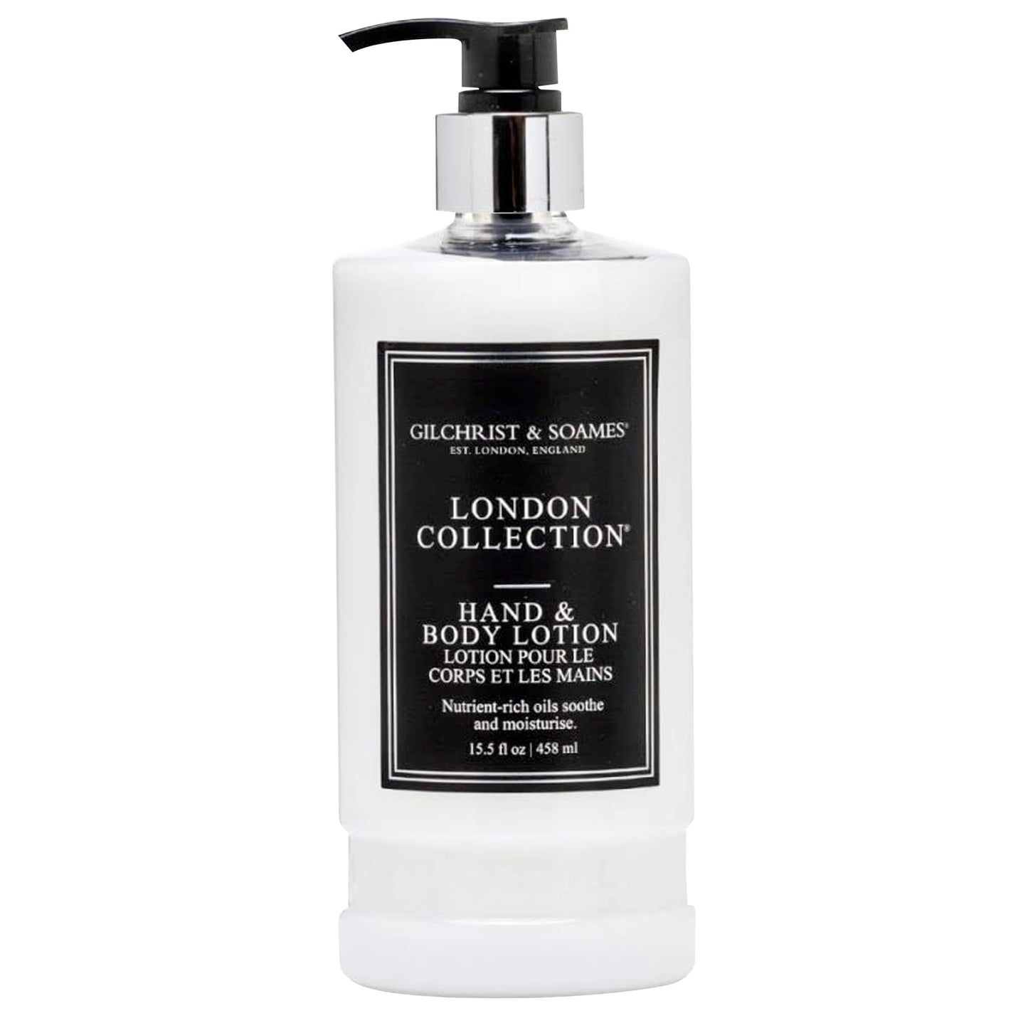 Gilchrist & Soames London Hand & Body Lotion - Natural Moisturizer with Red Tea, Soy, Grape Seed Oil, & Ginkgo - Paraben & Sulfate Free Cream