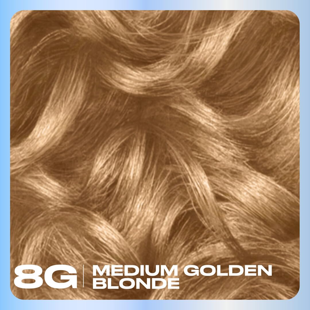 Clairol Nice'n Easy Permanent Hair Dye, 8G Medium Golden Blonde Hair Color, Pack of 1 - Packaging May Vary