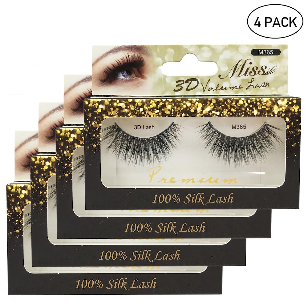 "4 Pairs" Miss Lash 100% Handmade Tapered 3D Volume lash M365