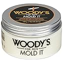 Woody's Mold It Matte Hair Paste for Men - Medium Hold, Matte Finish Styling Clay Pomade For Men Alternative, Adds Texture & Volume, 3.4 oz