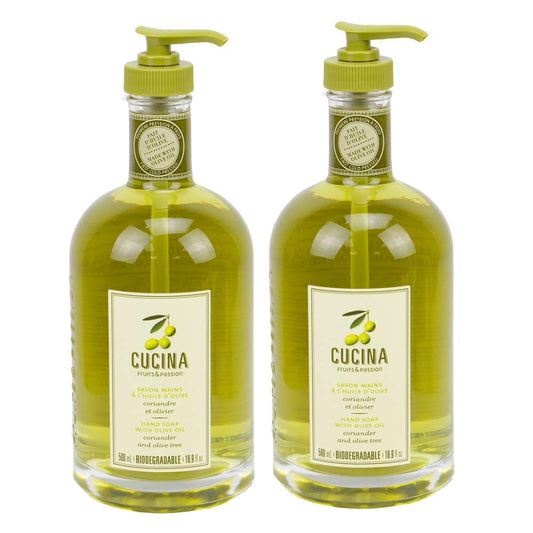 Cucina Purifying Hand Wash Coriander and Olive Tree 16.9 Fl Oz Glass Bottle by Cucina Beauty & Personal Care Cucina